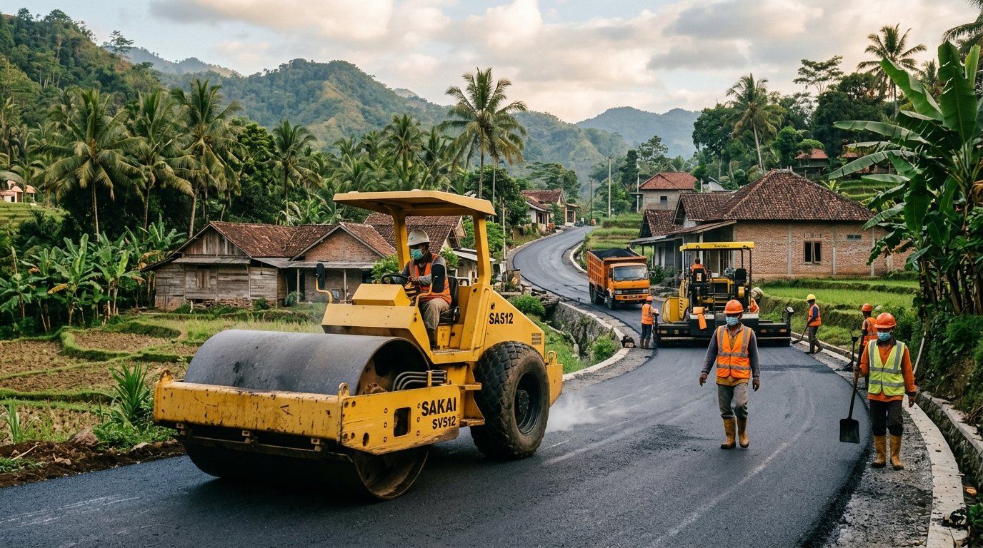 Pembangunan Jalan Desa di Kecamatan Mulai Dikerjakan